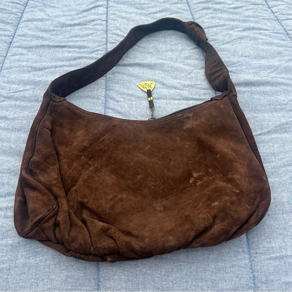 Vintage Morris Moskowitz Brown Leather Hobo Bag